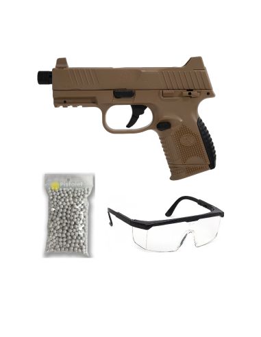 Pack Réplique airsoft FN 509 Tactical FDE Tan à ressort (Cybergun)