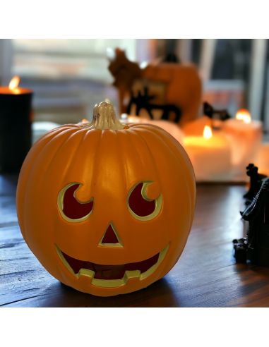 Décoration Halloween Citrouille Lumineuse - Dimensions : 23 x 22 cm