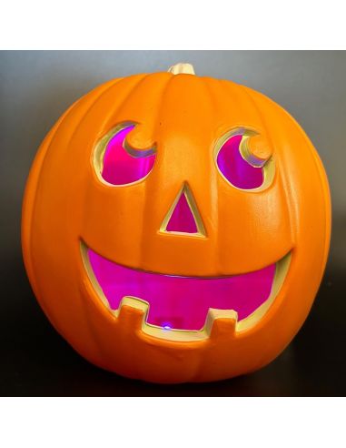 Décoration Halloween Citrouille Lumineuse - Dimensions : 23 x 22 cm