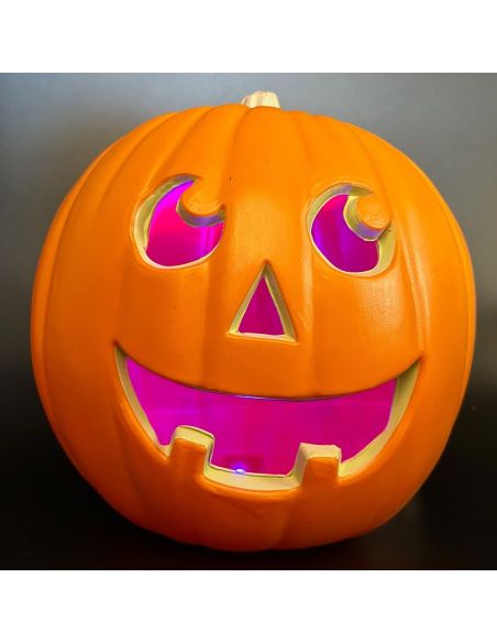 Décoration Halloween Citrouille Lumineuse - Dimensions : 23 x 22 cm