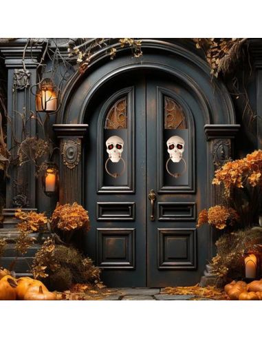 Heurtoir de Porte Tête de Mort Halloween - Sonore et Lumineux