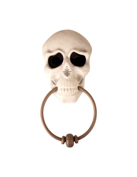 Heurtoir de Porte Tête de Mort Halloween - Sonore et Lumineux