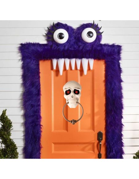 Heurtoir de Porte Tête de Mort Halloween - Sonore et Lumineux