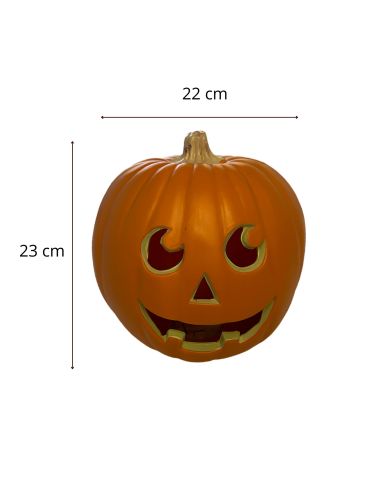 Décoration Halloween Citrouille Lumineuse - Dimensions : 23 x 22 cm