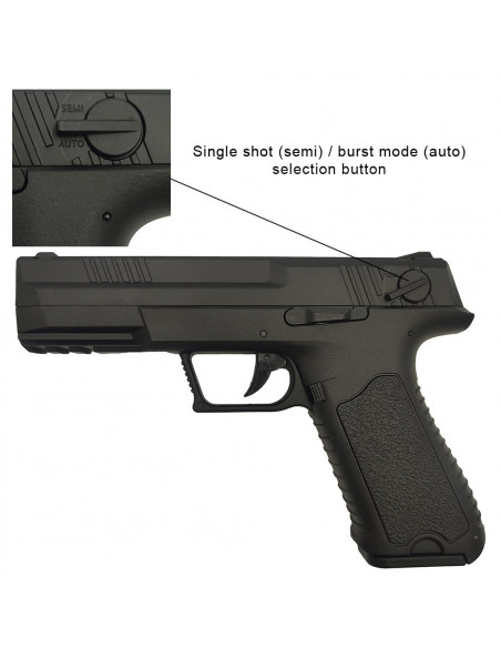 Réplique airsoft G18C Custom AEP Noir Électrique (Cyma)