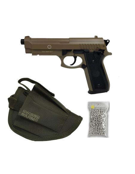 Pack Réplique airsoft PT92 Replicas 210117 Métal TAN (Cybergun)