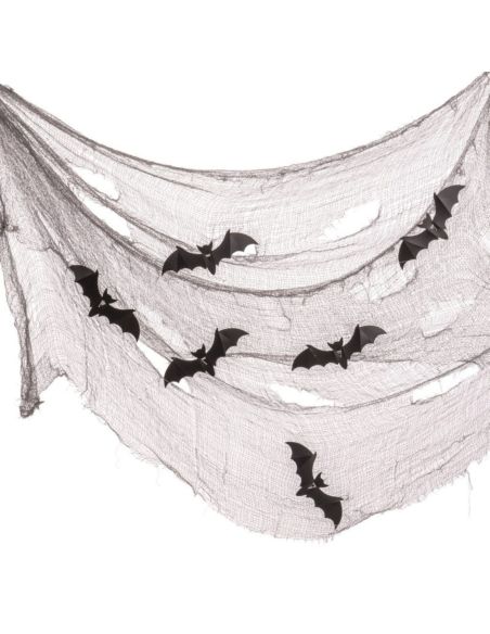 Décoration Halloween - Filet avec Chauve-souris - Dimension : 300 x 75 cm