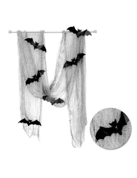 Décoration Halloween - Filet avec Chauve-souris - Dimension : 300 x 75 cm
