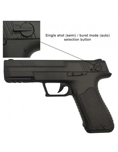 Réplique airsoft G18C Custom AEP Noir Électrique (Cyma)