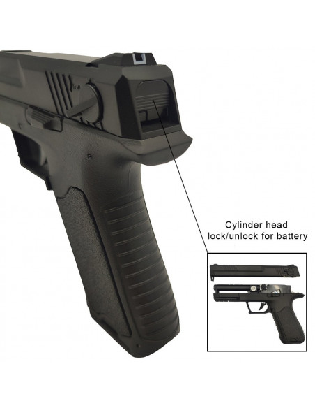 Réplique airsoft G18C Custom AEP Noir Électrique (Cyma)