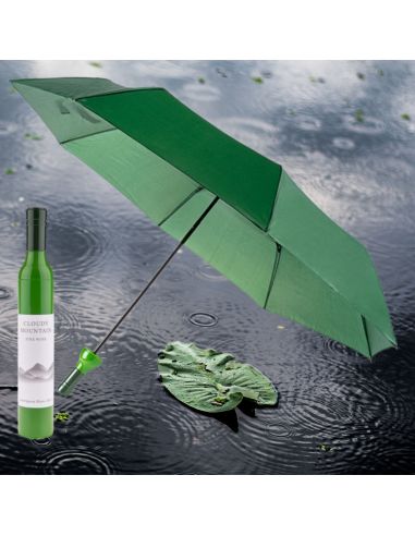 Parapluie en Forme de Bouteille De Vin Blanc - Dimension ouvert : 61 x 90 cm 