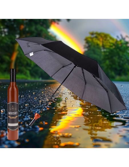 Parapluie en Forme de Bouteille De Whisky - Dimensions ouvert : 61 x 90 cm