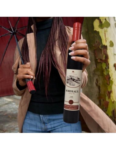 Parapluie en Forme de Bouteille De Vin Rouge - Dimensions ouvert : 61 x 90 cm
