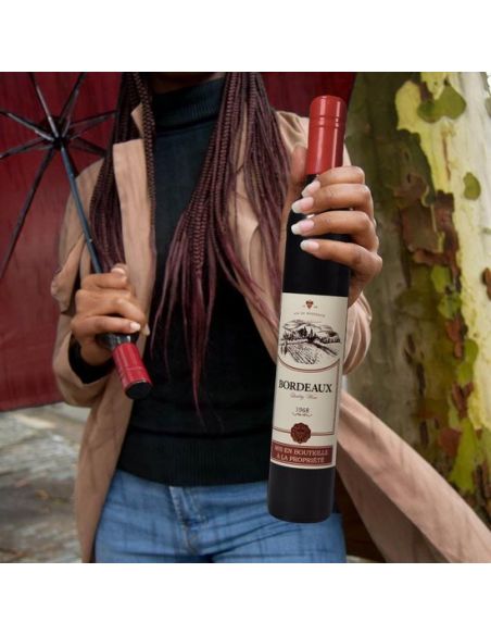 Parapluie en Forme de Bouteille De Vin Rouge - Dimensions ouvert : 61 x 90 cm
