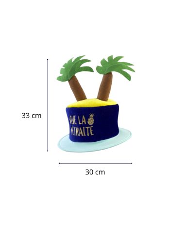 Chapeau Palmiers Vive la Retraite - Adulte - Taille : Unique