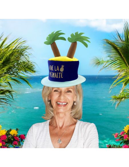 Chapeau Palmiers Vive la Retraite - Adulte - Taille : Unique