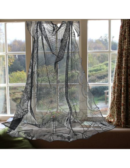 Décoration Halloween - Nappe Toile D'Araignée - Dimensions : 160 x 120 cm