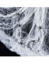 Toile d'Araignée avec 4 Araignées en Plastique