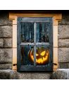 Décor de Fenêtre Citrouille Halloween - Dimensions : 120 x 80 cm