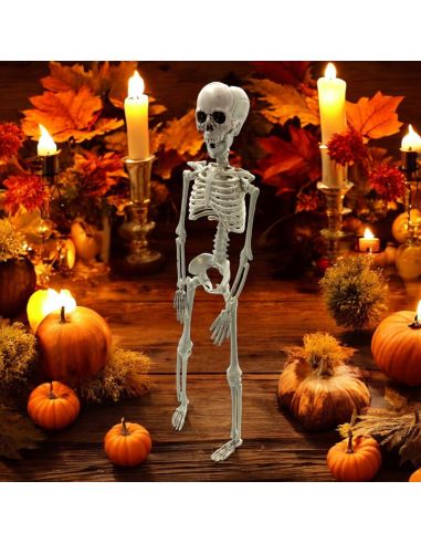 Décoration Halloween - Squelette à Suspendre en Plastique - Dimension : 40 cm