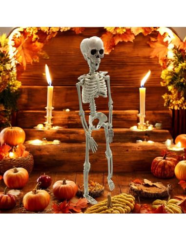 Décoration Halloween - Squelette à Suspendre en Plastique - Dimension : 40 cm