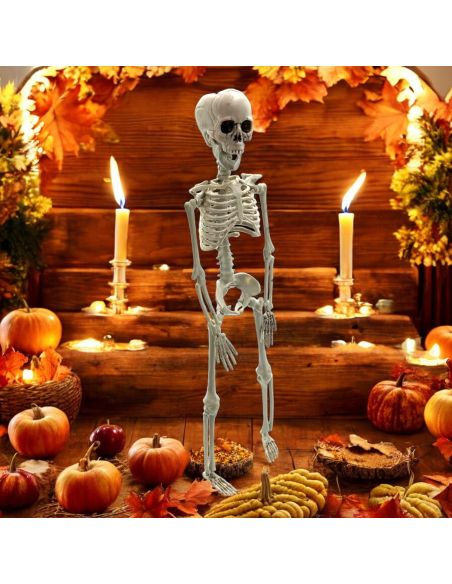 Décoration Halloween - Squelette à Suspendre en Plastique - Dimension : 40 cm