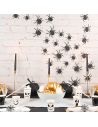 Décorations Murales en Relief Araignées Halloween - Coffret de 30 Pièces - Pastilles Adhésives Incluses