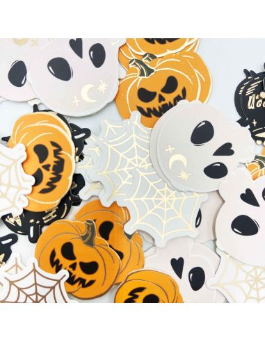 Quatuor Décorations de Table Halloween Réutilisables - 60 Pièces