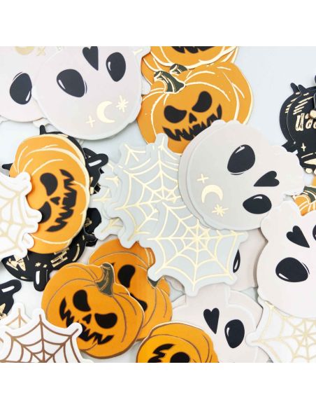 Quatuor Décorations de Table Halloween Réutilisables - 60 Pièces