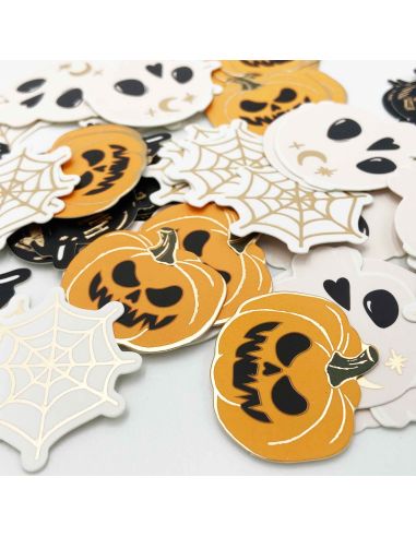 Quatuor Décorations de Table Halloween Réutilisables - 60 Pièces