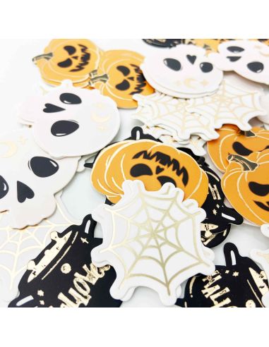 Quatuor Décorations de Table Halloween Réutilisables - 60 Pièces