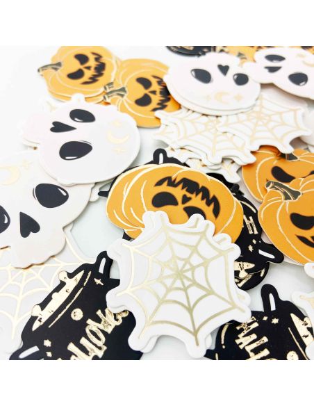 Quatuor Décorations de Table Halloween Réutilisables - 60 Pièces
