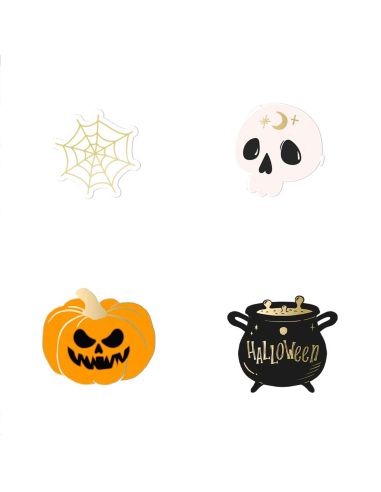 Quatuor Décorations de Table Halloween Réutilisables - 60 Pièces