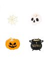 Quatuor Décorations de Table Halloween Réutilisables - 60 Pièces