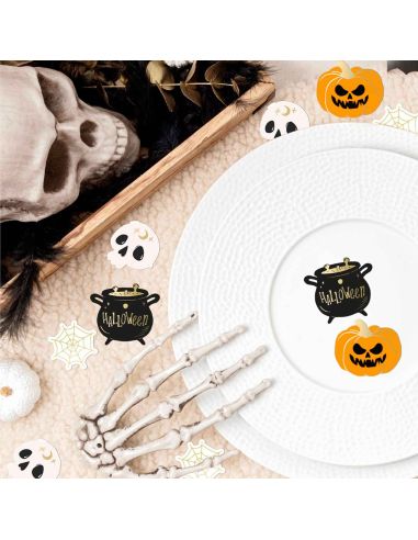 Quatuor Décorations de Table Halloween Réutilisables - 60 Pièces