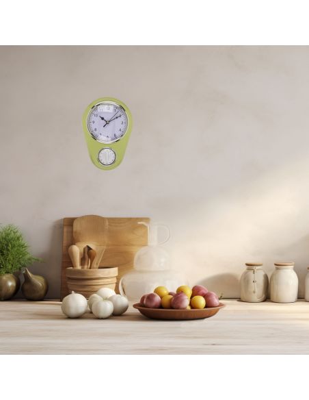 Horloge Murale Vintage avec Minuteur - 4 Couleurs Disponibles