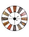 Horloge Murale En Métal Style Recyclerie - Diamètre : 80 cm