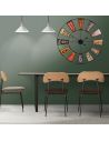 Horloge Murale En Métal Style Recyclerie - Diamètre : 80 cm