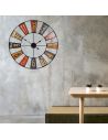 Horloge Murale En Métal Style Recyclerie - Diamètre : 80 cm