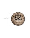 Horloge Murale Ronde "Restaurant la Bonne Franquette" - Diamètre : 28 cm