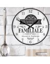 Horloge Murale Ronde "Brasserie Familiale" - Diamètre : 28 cm