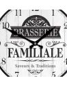 Horloge Murale Ronde "Brasserie Familiale" - Diamètre : 28 cm