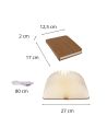 Lampe LED d'Ambiance Design Livre avec Reliure en Similicuir - Dimension : 17 x 13 cm