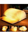Lampe LED d'Ambiance Design Livre avec Reliure en Similicuir - Dimension : 17 x 13 cm