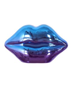 Décoration à Poser Bouche en Céramique "Electroplate" - Dimensions : 19,7 x 10 x 11 cm