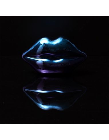 Décoration à Poser Bouche en Céramique "Electroplate" - Dimensions : 19,7 x 10 x 11 cm