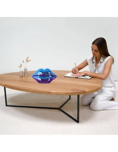 Décoration à Poser Bouche en Céramique "Electroplate" - Dimensions : 19,7 x 10 x 11 cm