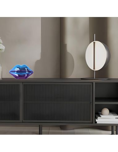 Décoration à Poser Bouche en Céramique "Electroplate" - Dimensions : 19,7 x 10 x 11 cm