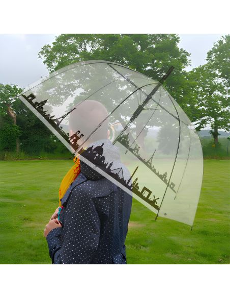 Parapluie coupole Motif Horizon de Paris - Ouverture Automatique
