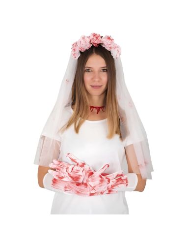 Set mariée sanglante Halloween - Taille Unique Adulte